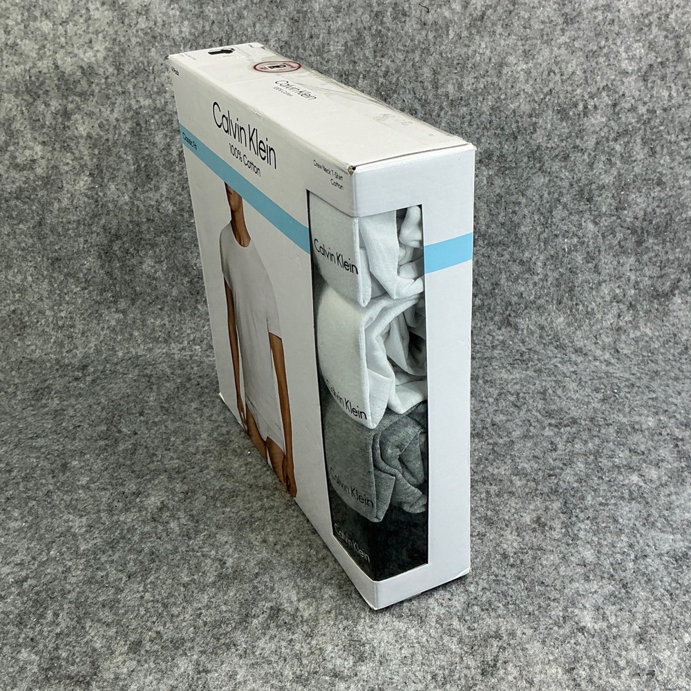 Calvin Klein Mens 4 Pack Classic Fit 100% Cotton Crew Neck T-Shirts Large Multi - Picture 3 of 11